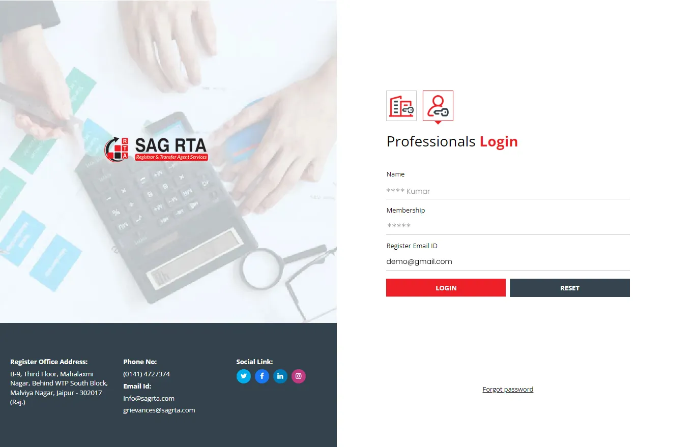  SAG RTA Dashboard for Professionals