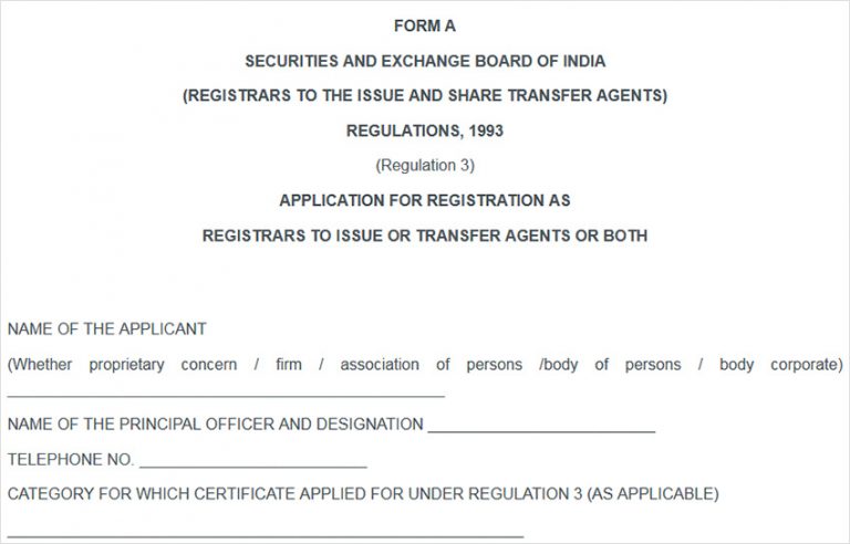 Sebi Rpt List Format Complete process to Register With SEBI For The RTAs | SAG RTA