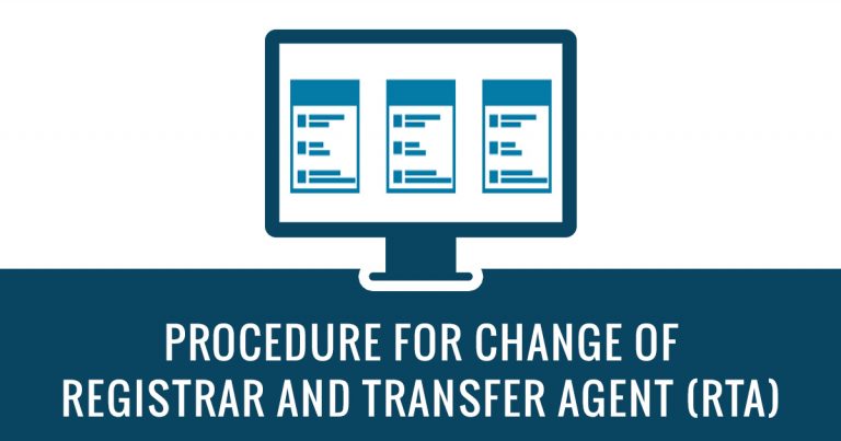 Procedure for Change of Registrar and Transfer Agent (RTA) | SAG RTA