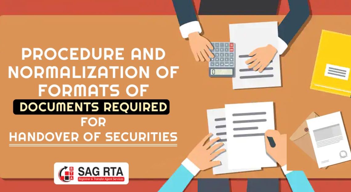 Standardization of Documents for the Transmission of Securities and Simplification of Procedures